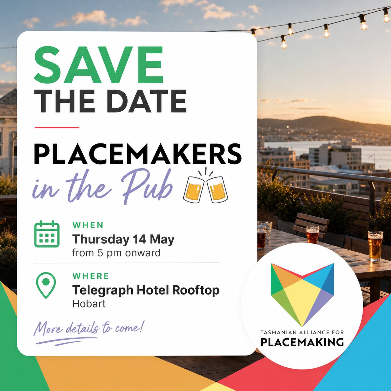 Placemakers in the Pub - Save the Date